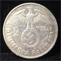 2 Mark Nazi Germany Silver Coin