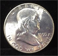 1955 Silver Franklin Half Dollar "Key Date"