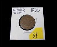 1870 U.S. Shield two-cent piece