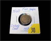 1860 U.S. Indian Head cent, Fine