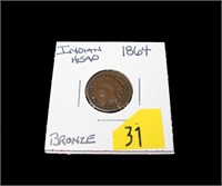 1864 U.S. Indian Head bronze cent