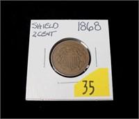 1868 U.S. Shield two-cent piece