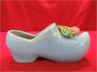 Vintage McCoy Pottery Dutch Shoe Planter, Rose Bud
