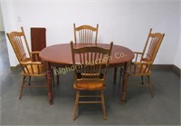 Oak Dining Chairs & Oval Dining Table