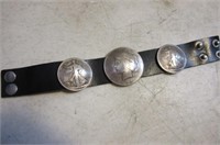 Silver 3-coin Bracelet Dollar & Halves 8"