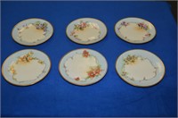 SET OF 6 HAND PAINTED SILESIA PLATES