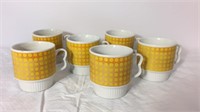 Vintage flower mug set of 6