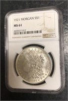 1921 Morgan Silver Dollar