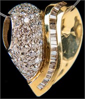 Jewelry 14kt Gold 1.5ct Diamond Heart Pendant
