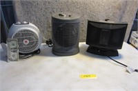 3 desktop electric Heaters