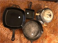 Cast Iron pans and waffle iron
