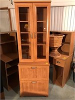 Cabinet with bookcase top