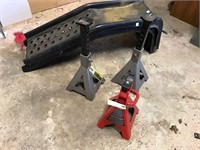 Car ramps and jack stands
