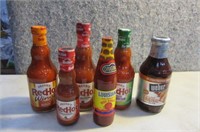 SIX Assorted Hot Sauce & BBQ Sauce Bottles NEW