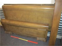 Vintage 1930's Deco Style Wood Bed