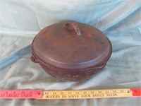 Vintage Cast Iron Scotch Bowl With Lid