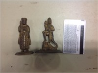 2 SMALL BRASS FIGURES