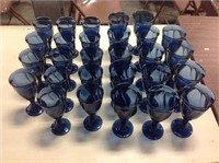 LARGE LOT OF BLUE GLASS