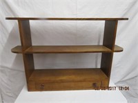 Retro open book case with bottom drawer