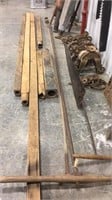 Wooden plunging pump rod