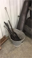 Coal pail and shovels