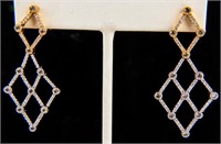 Jewelry 14kt Gold 1.15ct Diamond Drop Earrings
