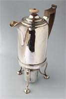 George III Sterling Silver Hot Water Jug, Stand