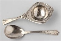 Arts and Crafts Sterling Silver Tea Strainer,