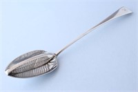 18th Century Sterling Silver Straining Spoon,