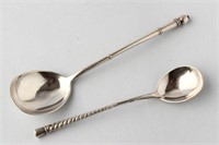 Two Russian Silver Coffee Spoons,
