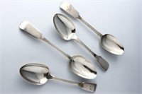 Two Pairs of Victorian Sterling Silver Spoons,