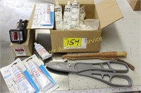 White sealant/adhesive/filet knife 14" shears