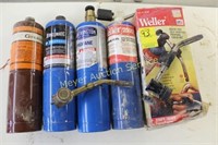 Propane torch kit and 4 Propane cylinders