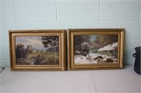 2 Signed Paintings 16.75 x 22.75