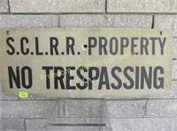 S.C.L.R.R. PROPERTY TIN SIGN