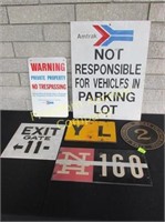 GROUPING OF VARIOUS RAILROAD SIGNS