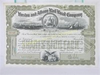 1942 BOSTON & ALBANY RR COMPANY STOCK CERTIFICATE