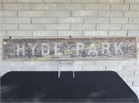 HYDE PARK RAILWAY DEPOT SIGN