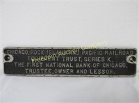 CHICAGO, ROCK ISLAND & PACIFIC RR TRUST PLATE