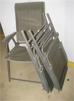 (3) Matching outdoor patio folding chairs.