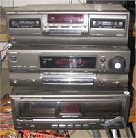 (3) Technics stereo system components including