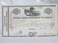 1949 LITTLE MIAMI RAILROAD STOCK CERTIFICATE