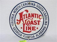 ATLANTIC COAST LINE TIN SIGN