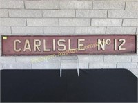 CARLISLE NO. 12 RAILWAY DEPOT SIGN