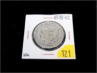 1878-CC Morgan dollar, VG