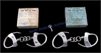 Antique Mattatuck Handcuffs & Key Original Boxes