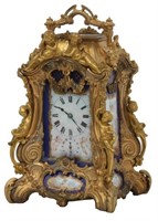 Rococo Figural Hour Repeater Carriage Clock