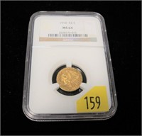 1910 $2.50 Gold Indian Quarter Eagle, NGC slab