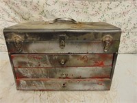 Metal Three Drawer Tool Box with Hardware