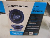 Set of Scosche 5.25" 3 Way Speakers in Box- New